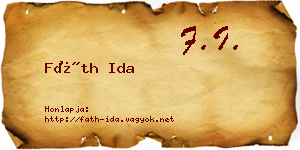 Fáth Ida névjegykártya