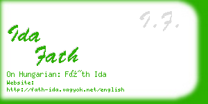 ida fath business card